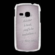 Coque Samsung Galaxy Young Résister Rose Citation Oscar Wilde