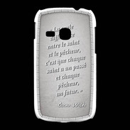 Coque Samsung Galaxy Young Saint pêcheur Gris Citation Oscar Wilde