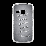 Coque Samsung Galaxy Young Vie art Noir Citation Oscar Wilde