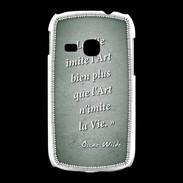 Coque Samsung Galaxy Young Vie art Vert Citation Oscar Wilde