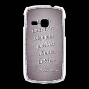 Coque Samsung Galaxy Young Vie art Violet Citation Oscar Wilde
