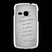 Coque Samsung Galaxy Young Vrai valeur Gris Citation Oscar Wilde