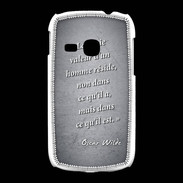 Coque Samsung Galaxy Young Vraie valeur Noir Citation Oscar Wilde