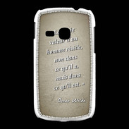 Coque Samsung Galaxy Young Vraie valeur sepia Citation Oscar Wilde