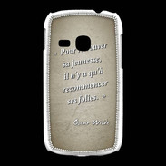 Coque Samsung Galaxy Young Jeuness folie Sepia Citation Oscar Wilde