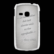Coque Samsung Galaxy Young La conversation Gris Citation Oscar Wilde
