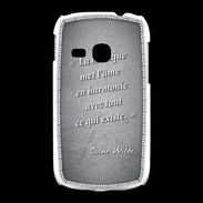 Coque Samsung Galaxy Young La musique Noir Citation Oscar Wilde