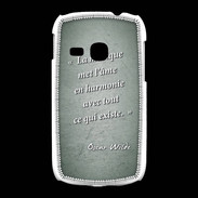 Coque Samsung Galaxy Young La musique Vert Citation Oscar Wilde