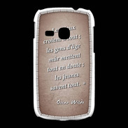 Coque Samsung Galaxy Young Les vieux Rouge Citation Oscar Wilde