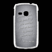 Coque Samsung Galaxy Young Les vieux Noir Citation Oscar Wilde