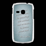 Coque Samsung Galaxy Young Les vieux Turquoise Citation Oscar Wilde