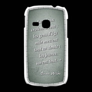 Coque Samsung Galaxy Young Les vieux Vert Citation Oscar Wilde