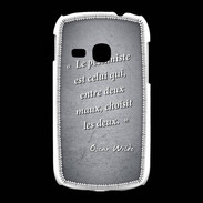 Coque Samsung Galaxy Young Pessimiste Noir Citation Oscar Wilde