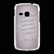 Coque Samsung Galaxy Young Pessimiste Rose Citation Oscar Wilde