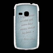 Coque Samsung Galaxy Young Pessimiste Turquoise Citation Oscar Wilde