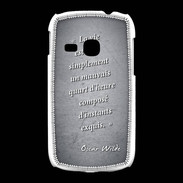 Coque Samsung Galaxy Young Quart d'heure Noir Citation Oscar Wilde