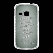 Coque Samsung Galaxy Young Quart d'heure vert Citation Oscar Wilde