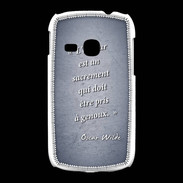 Coque Samsung Galaxy Young Sacrement amour Bleu Citation Oscar Wilde
