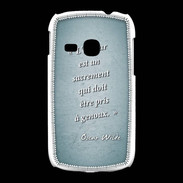 Coque Samsung Galaxy Young Sacrement amour Turquoise Citation Oscar Wilde