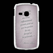 Coque Samsung Galaxy Young Sagesse rêves Rose Citation Oscar Wilde