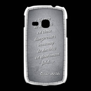 Coque Samsung Galaxy Young Sincérité fatale Noir Citation Oscar Wilde