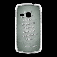 Coque Samsung Galaxy Young Sincérité fatale Vert Citation Oscar Wilde