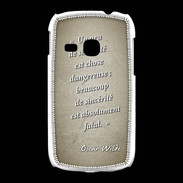 Coque Samsung Galaxy Young Sincérité fatale Sepia Citation Oscar Wilde