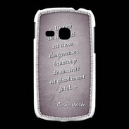 Coque Samsung Galaxy Young Sincérité fatale Violet Citation Oscar Wilde