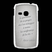 Coque Samsung Galaxy Young Spectateur Gris Citation Oscar Wilde