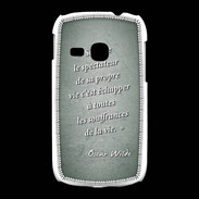 Coque Samsung Galaxy Young Spectateur Vert Citation Oscar Wilde