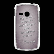 Coque Samsung Galaxy Young Spectateur Violet Citation Oscar Wilde