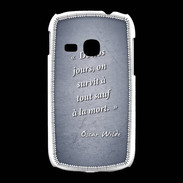 Coque Samsung Galaxy Young Survie mort Bleu Citation Oscar Wilde