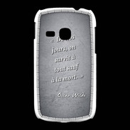 Coque Samsung Galaxy Young Survie mort Noir Citation Oscar Wilde