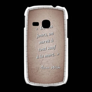 Coque Samsung Galaxy Young Survie mort Rouge Citation Oscar Wilde