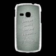 Coque Samsung Galaxy Young Survie mort Vert Citation Oscar Wilde