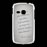 Coque Samsung Galaxy Young Trop moderne Gris Citation Oscar Wilde