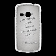 Coque Samsung Galaxy Young Vérité pure Gris Citation Oscar Wilde