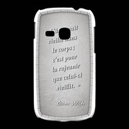 Coque Samsung Galaxy Young Ame nait Gris Citation Oscar Wilde