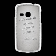 Coque Samsung Galaxy Young Ami poignardée Gris Citation Oscar Wilde