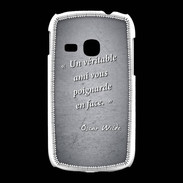 Coque Samsung Galaxy Young Ami poignardée Noir Citation Oscar Wilde