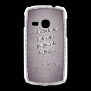 Coque Samsung Galaxy Young Ami poignardée Violet Citation Oscar Wilde