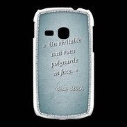 Coque Samsung Galaxy Young Ami poignardée Turquoise Citation Oscar Wilde