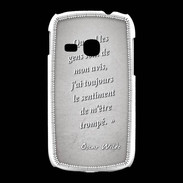 Coque Samsung Galaxy Young Avis gens Gris Citation Oscar Wilde