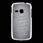 Coque Samsung Galaxy Young Avis gens Noir Citation Oscar Wilde