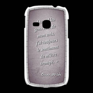 Coque Samsung Galaxy Young Avis gens violet Citation Oscar Wilde