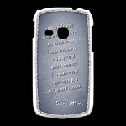 Coque Samsung Galaxy Young Bons heureux Bleu Citation Oscar Wilde