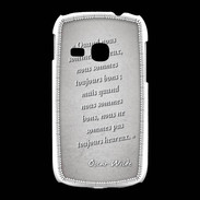 Coque Samsung Galaxy Young Bons heureux Gris Citation Oscar Wilde