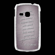 Coque Samsung Galaxy Young Bons heureux Violet Citation Oscar Wilde