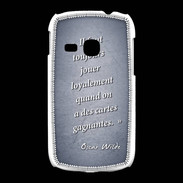 Coque Samsung Galaxy Young Cartes gagnantes Bleu Citation Oscar Wilde