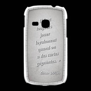 Coque Samsung Galaxy Young Cartes gagnantes Gris Citation Oscar Wilde